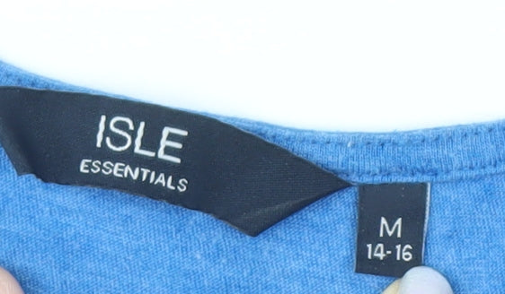 Womens UK Size M Isle Essentials Blue  T-Shirt