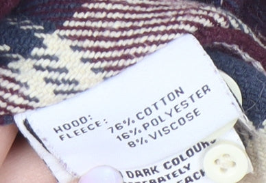 Superdry XS Unisex Plaid Hoodie Multicoloured