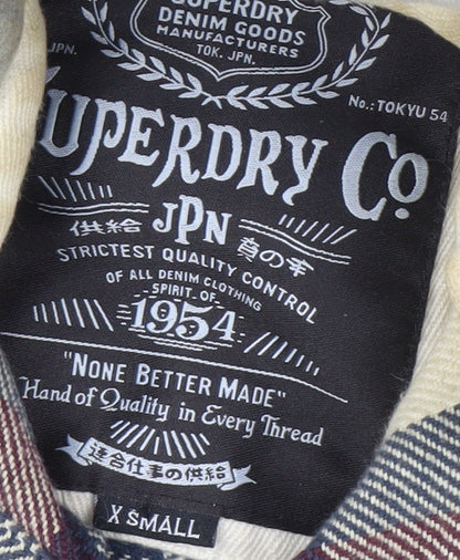 Superdry XS Unisex Plaid Hoodie Multicoloured