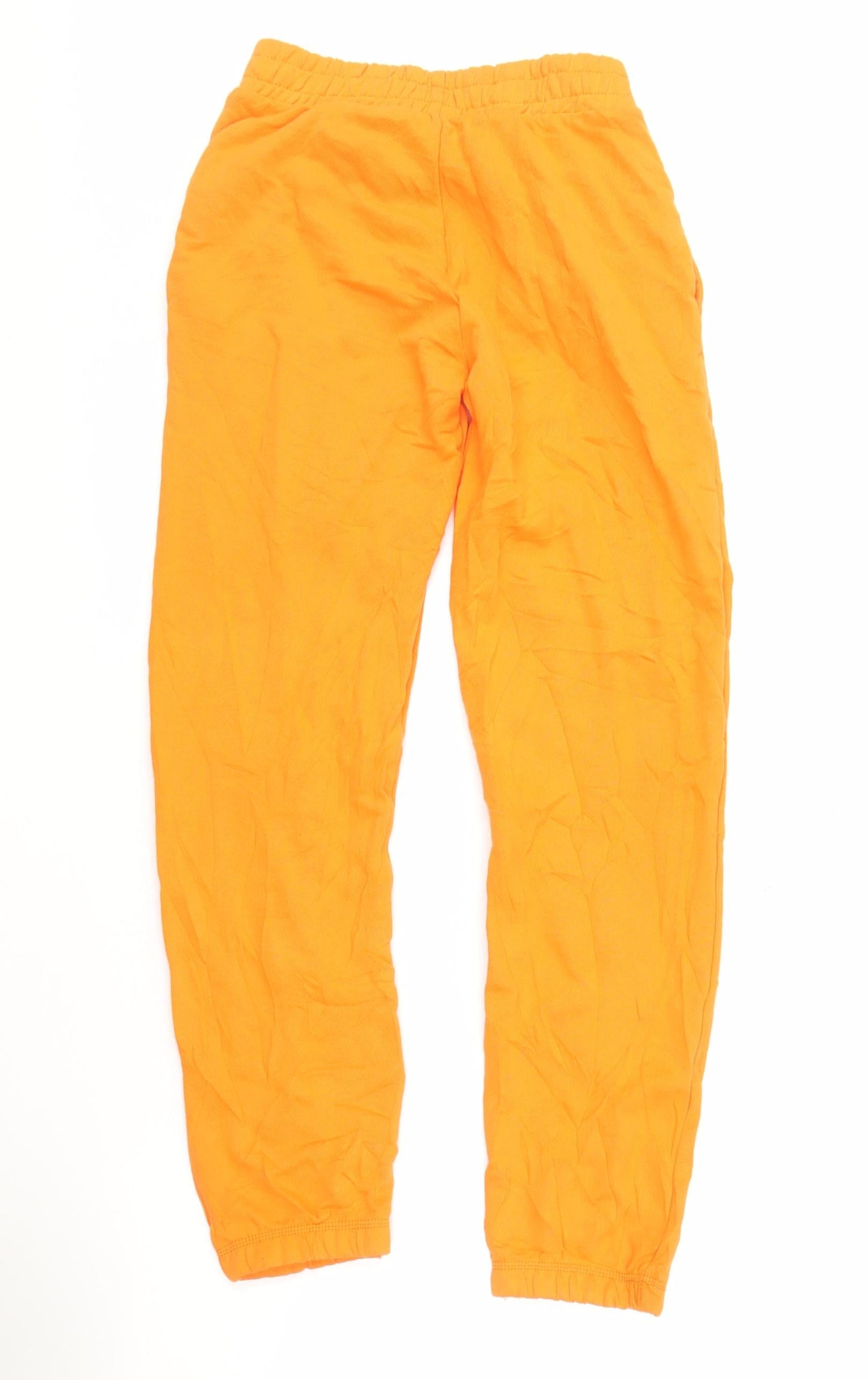 Zara Women's Orange Jogger Trousers, Size S, Cotton