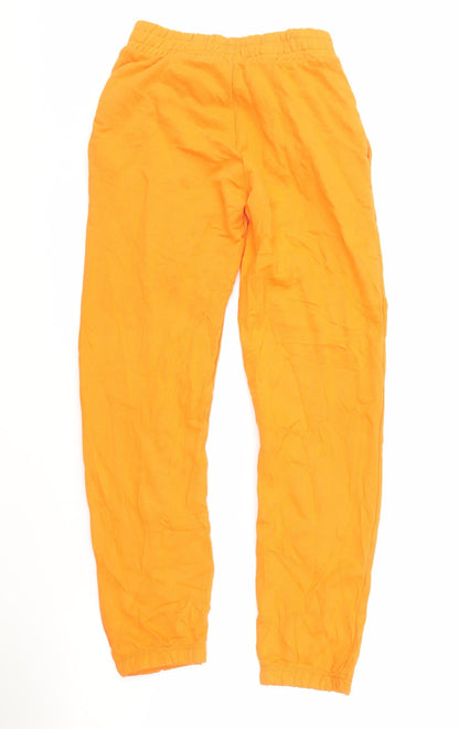 Zara Women's Orange Jogger Trousers, Size S, Cotton