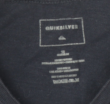 Unisex Adults UK Size 4 Quiksilver Black Basic T-Shirt