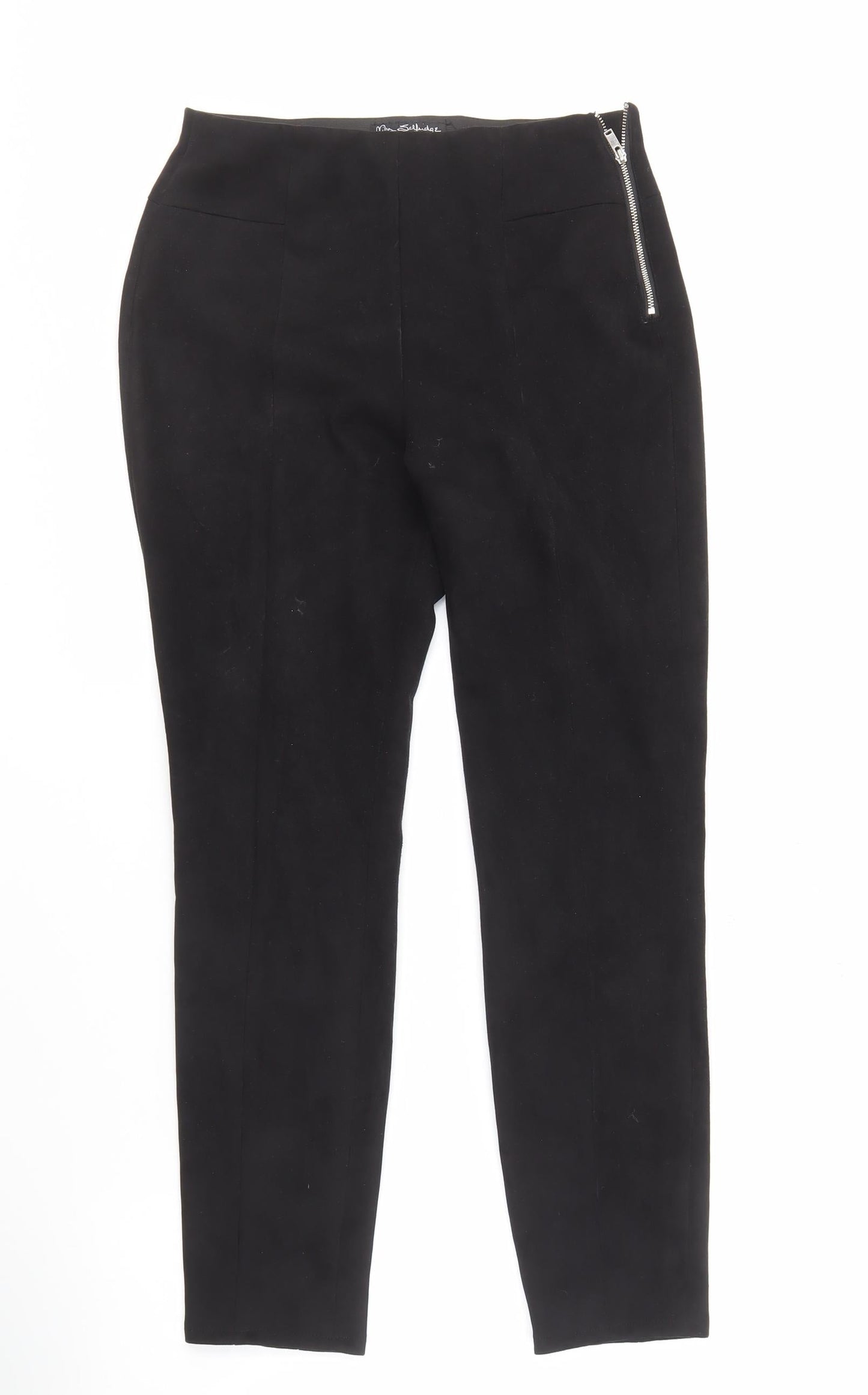 Womens UK Size 12 Miss Selfridge Slim Fit Jegging Black Trousers