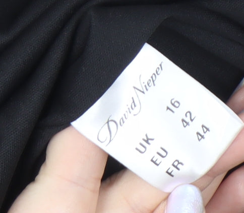 David Nieper Women’s Black Geometric Skirt Size 16