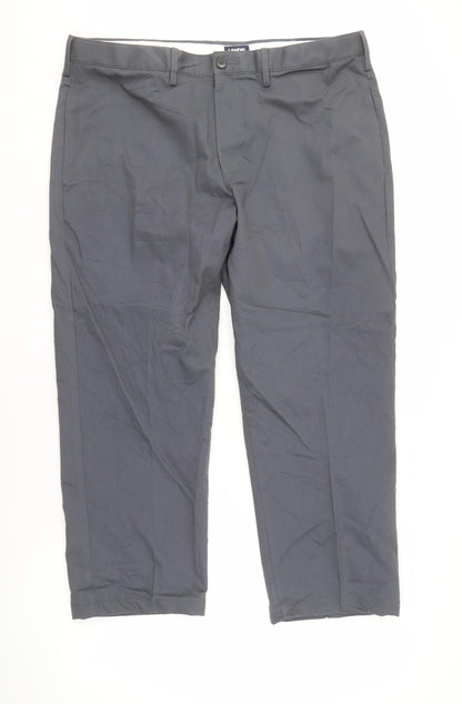 Lands' End Men's Grey Classic Fit Dress Trousers Size 38