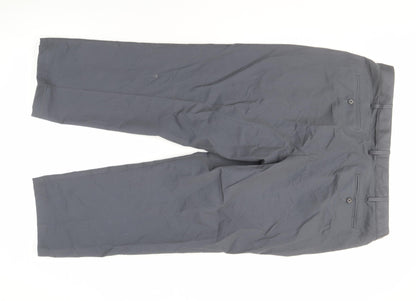 Lands' End Men's Grey Classic Fit Dress Trousers Size 38