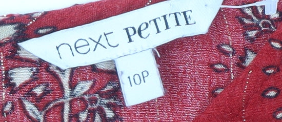 Womens UK Size 10 NEXT Red  Blouse