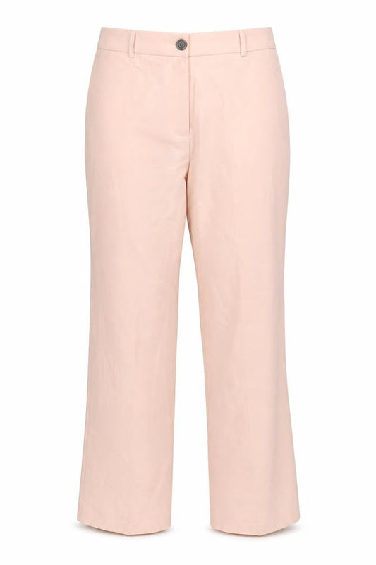 Front view of ASOS Women’s Pink Straight Trousers, size UK 10