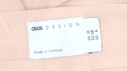 Womens UK Size 10 ASOS Regular Fit Casual Pink Trousers