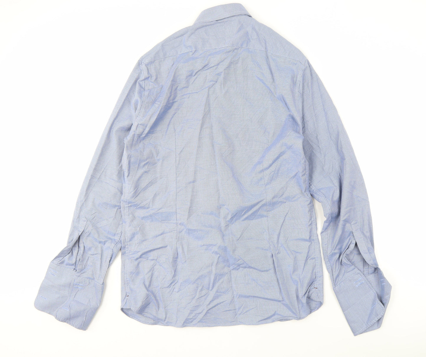 Marks and Spencer Blue Slim Fit Long Sleeve Shirt Men's