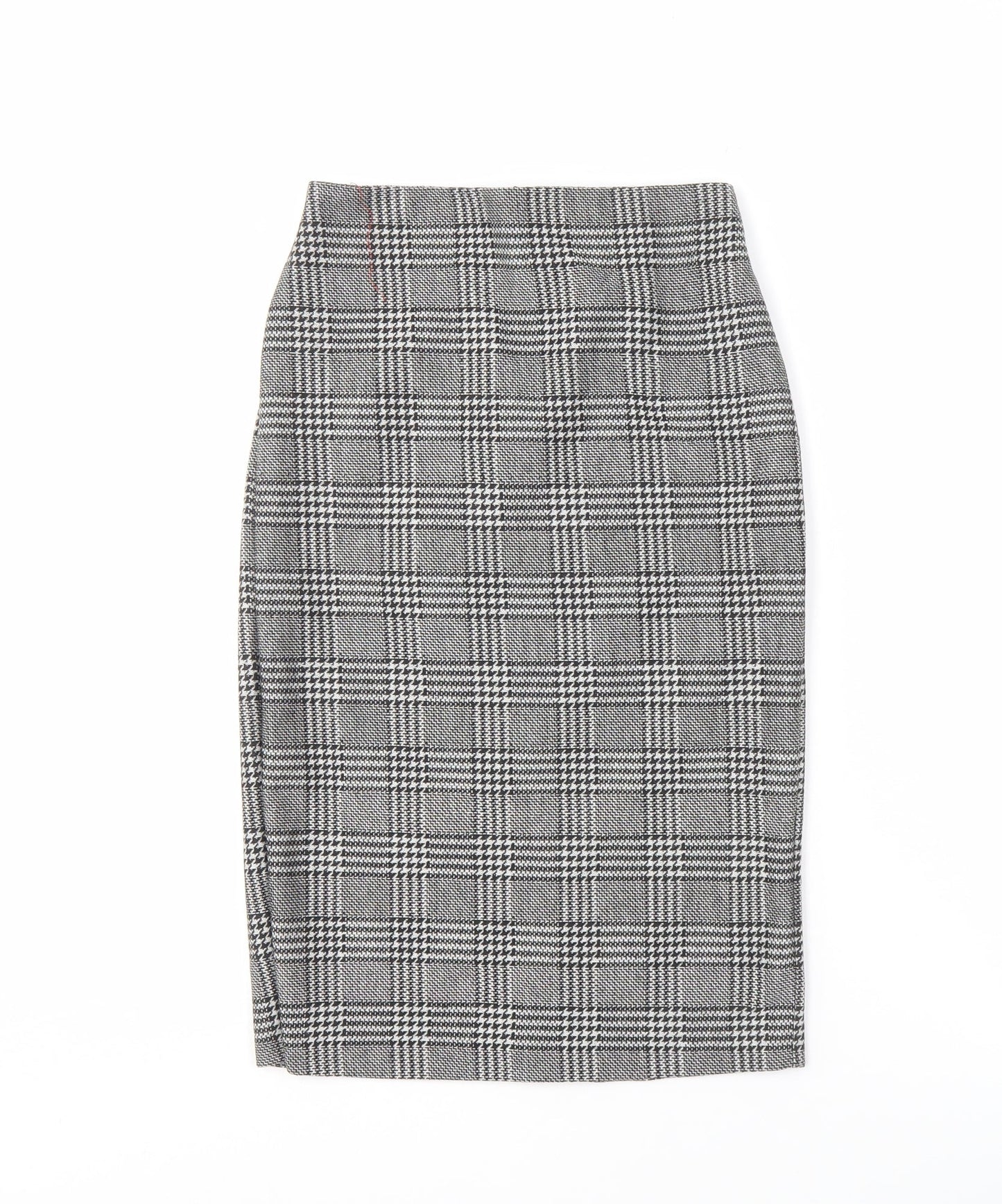 Mango Women's Grey Check Pencil Skirt XS