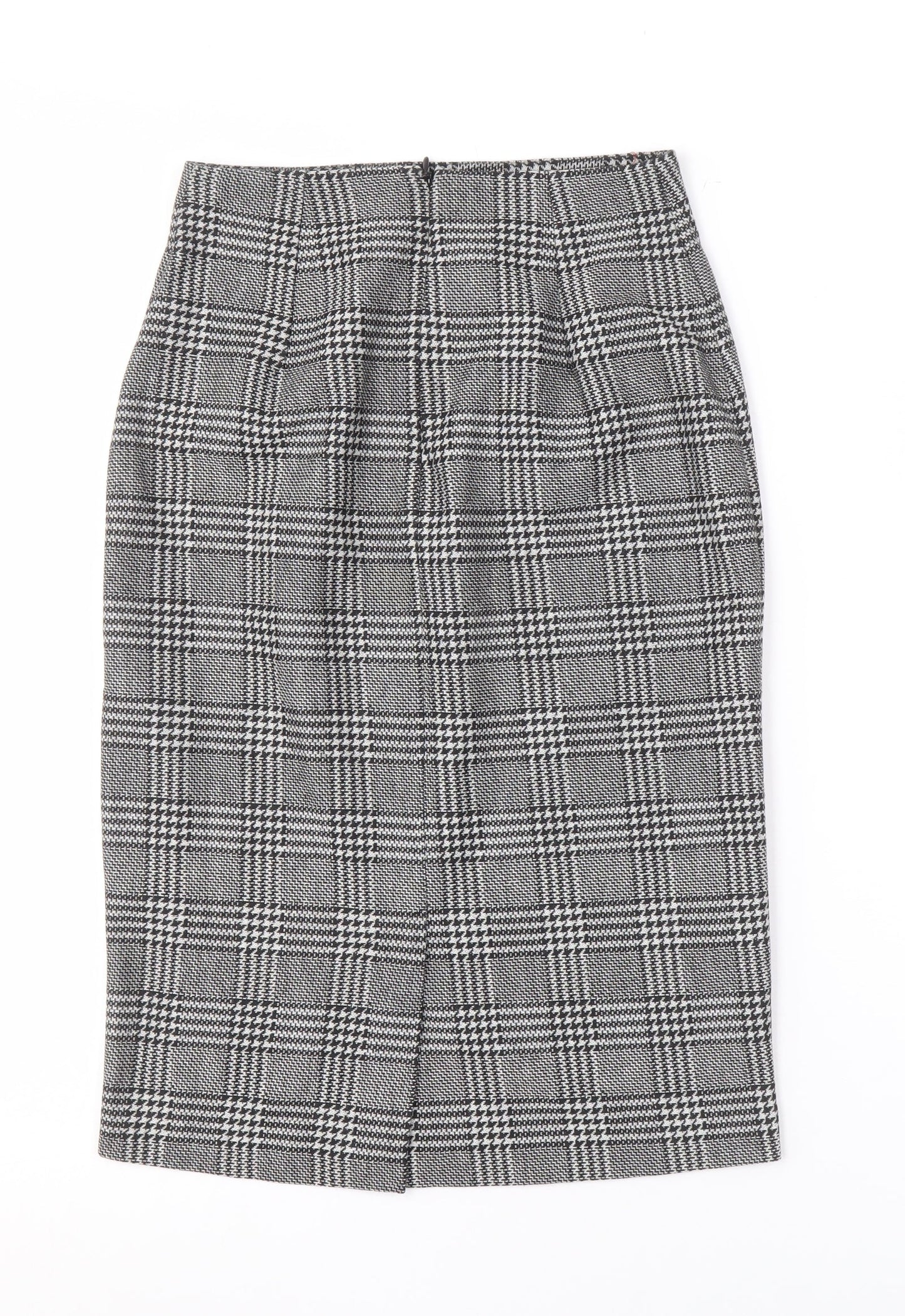 Mango Women's Grey Check Pencil Skirt XS
