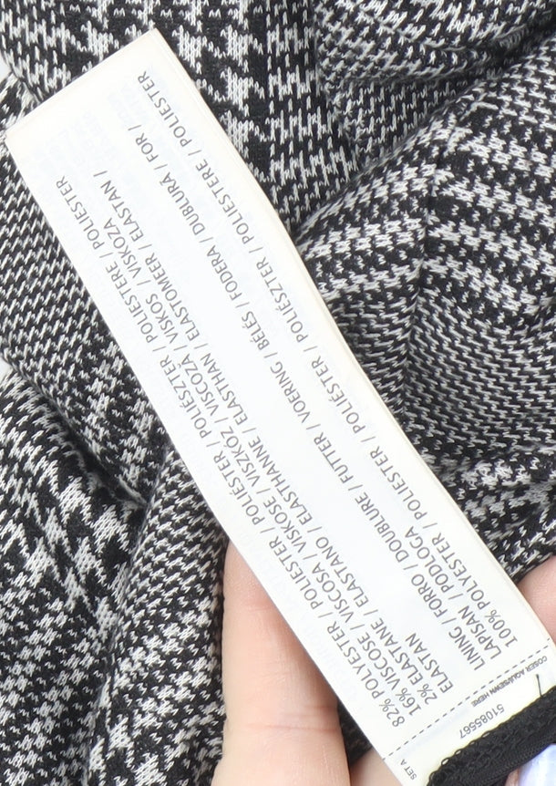 Mango Women's Grey Check Pencil Skirt XS