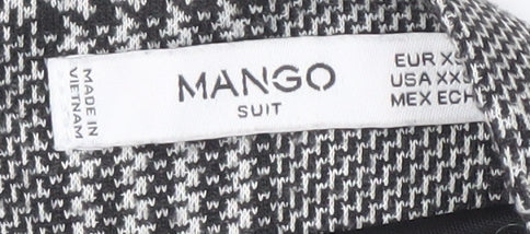 Mango Women's Grey Check Pencil Skirt XS