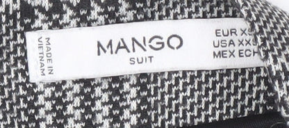 Mango Women's Grey Check Pencil Skirt XS