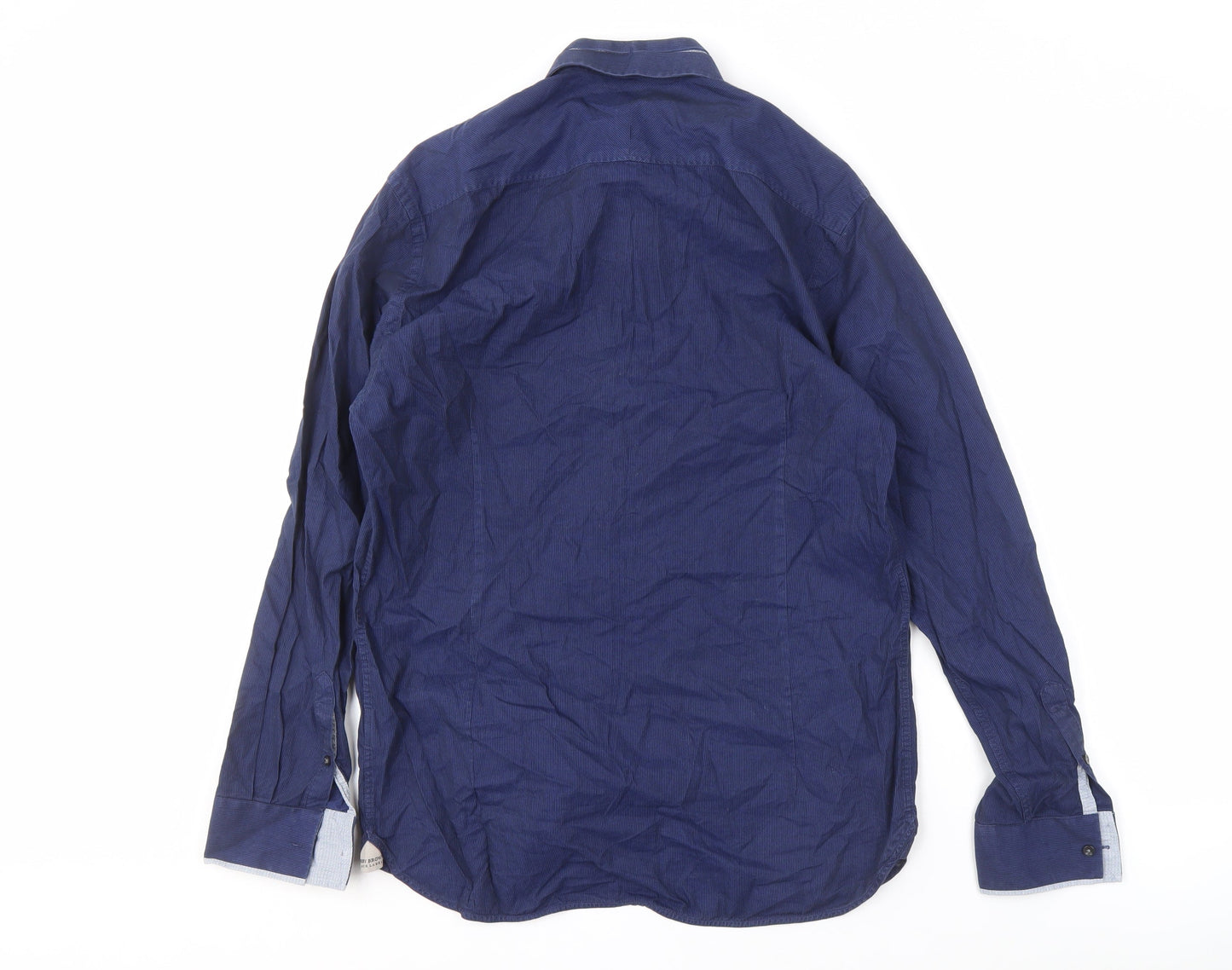 Harry Brown Men's Blue Regular Fit Casual Shirt