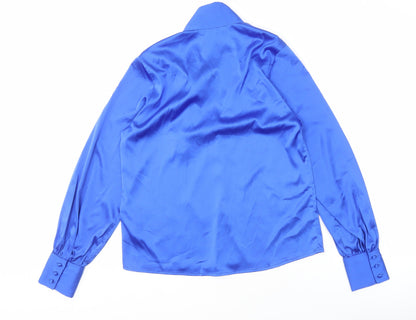 Womens UK Size 8 Lipsy Blue Basic Blouse