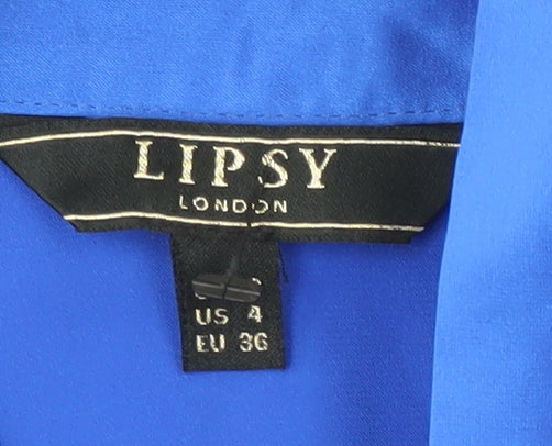 Womens UK Size 8 Lipsy Blue Basic Blouse
