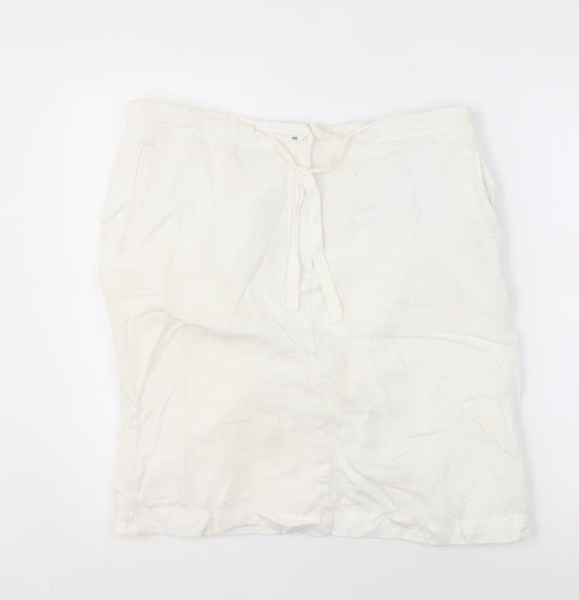 Marks and Spencer Women's White Pencil Skirt Size 14