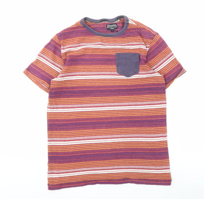Next Men's Striped Crew Neck T-Shirt, Small, Multicoloured