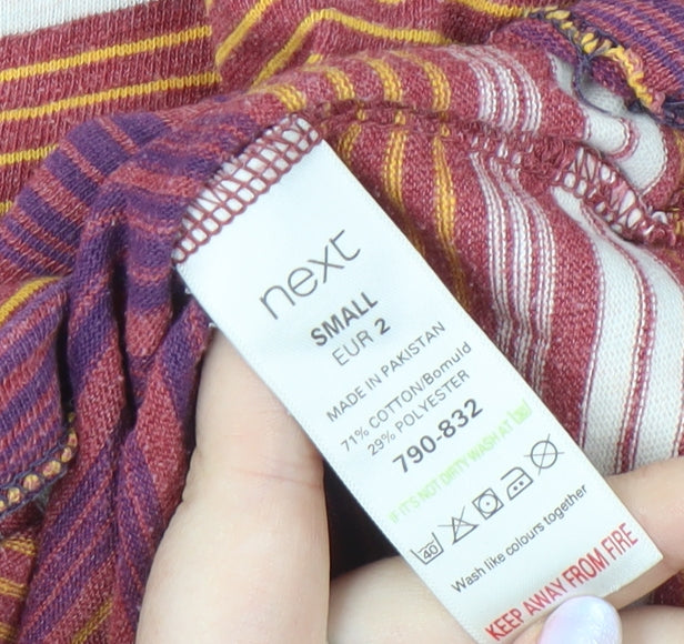 Next Men's Striped Crew Neck T-Shirt, Small, Multicoloured