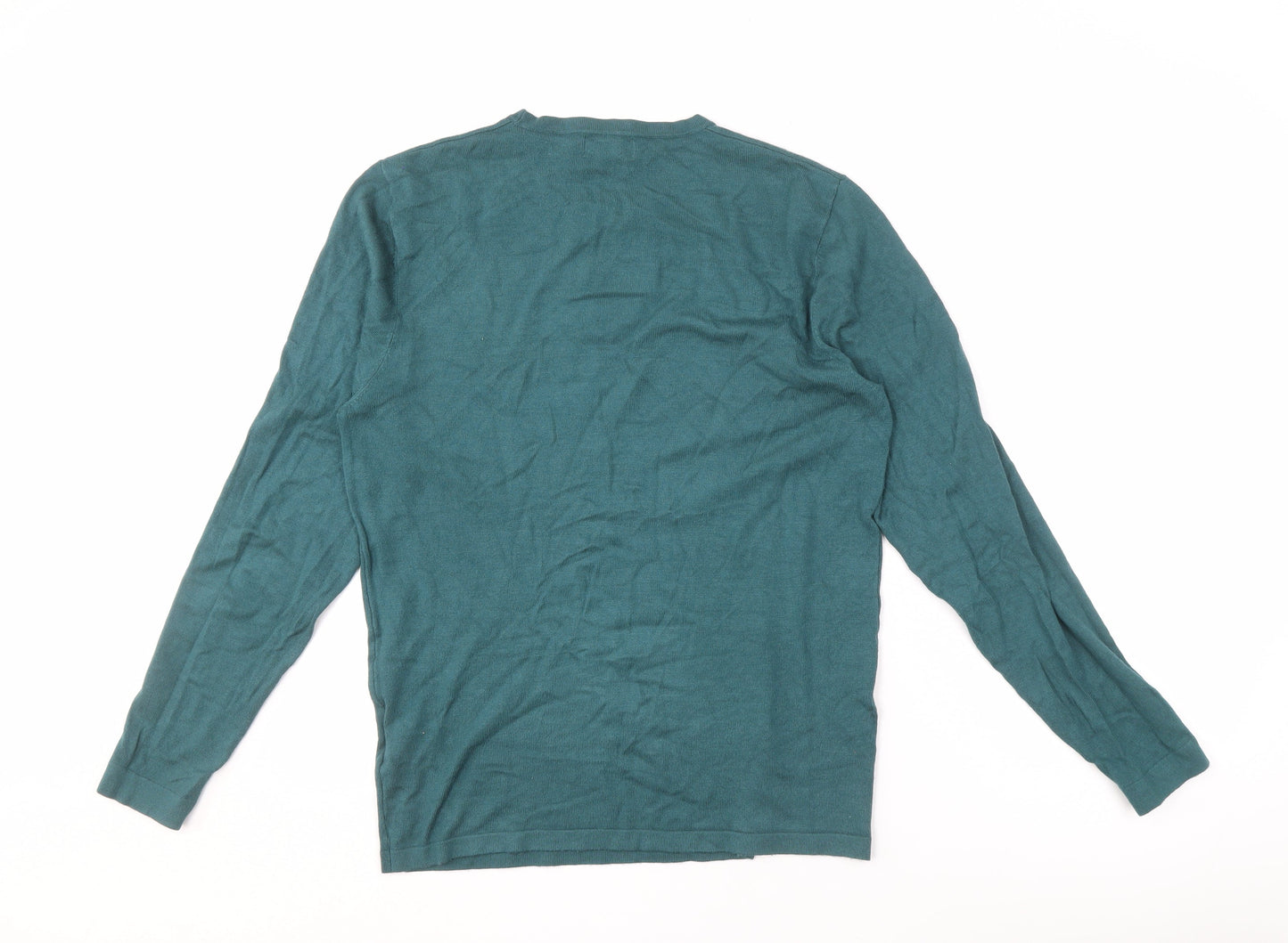 Zara Men's Green Pullover, Size M, Casual Jumper