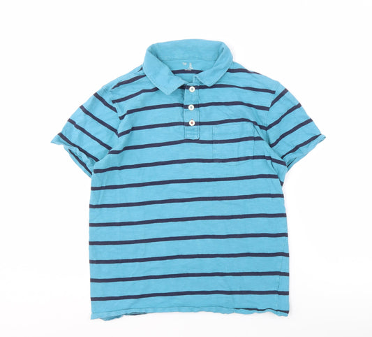 Gap Men’s Blue Striped Polo Shirt, Size S, Casual Wear