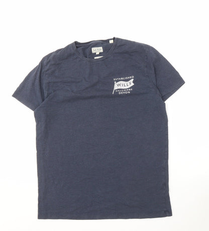 Jack Wills Men's Blue Crew Neck T-Shirt Size S