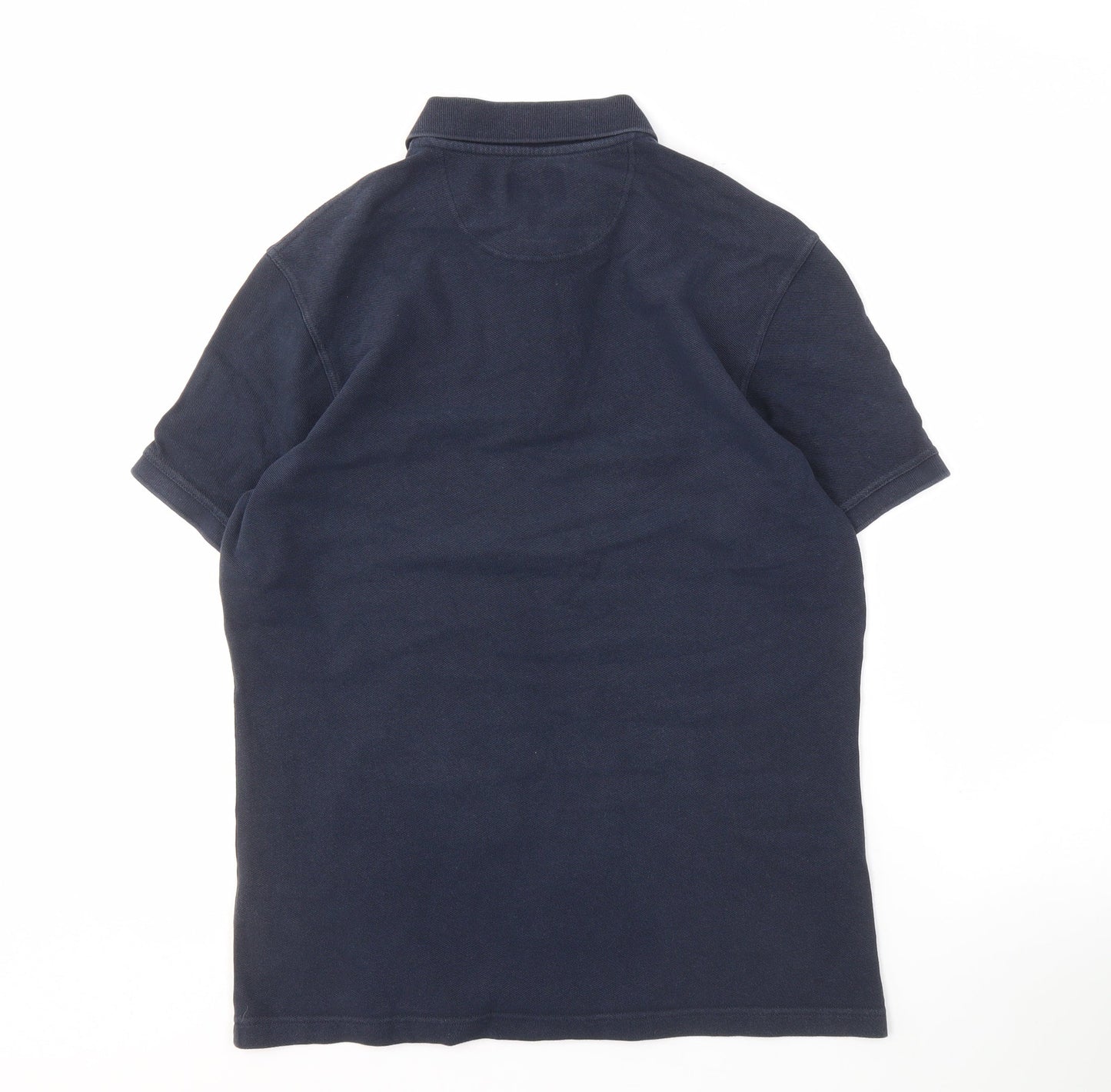 Barbour Men's Black Cotton Polo Shirt , L Short Sleeve