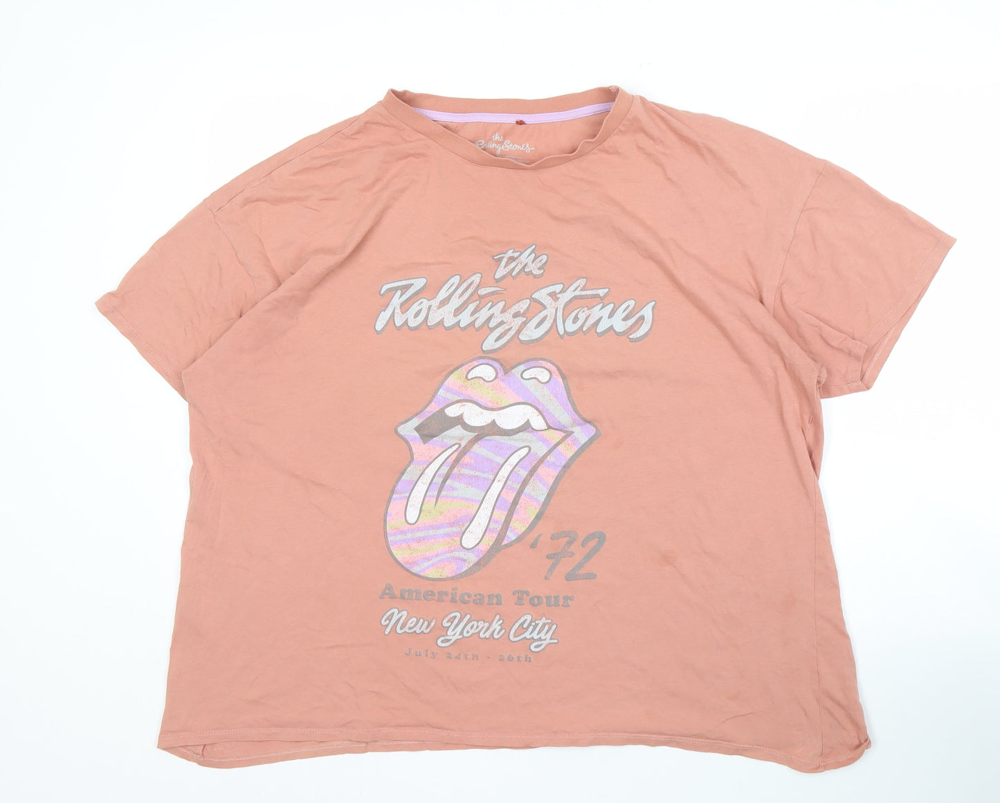 George Women's Pink Rolling Stones T-Shirt, Size 20