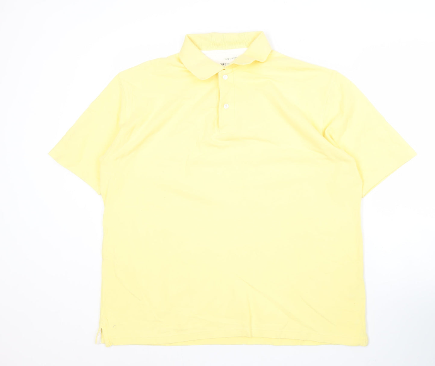 Greenwoods Yellow Men's XL Cotton Polo Shirt