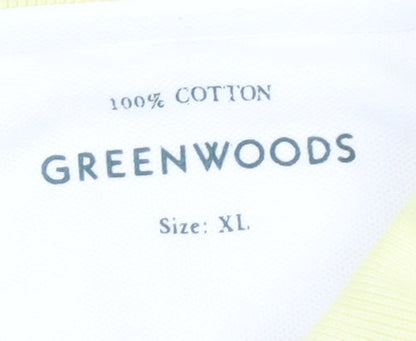 Greenwoods Yellow Men's XL Cotton Polo Shirt