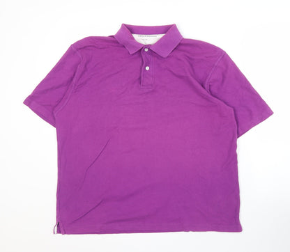 Greenwoods Men's Purple XL Cotton Polo Shirt