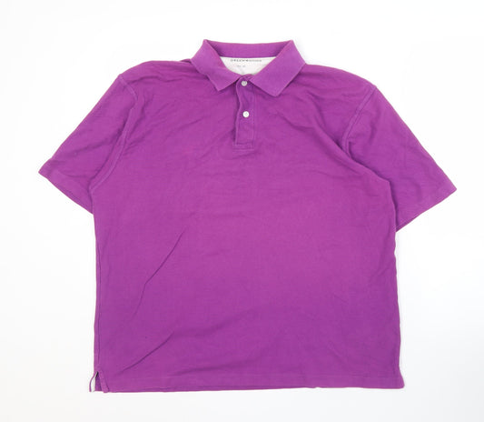 Greenwoods Men's Purple XL Cotton Polo Shirt