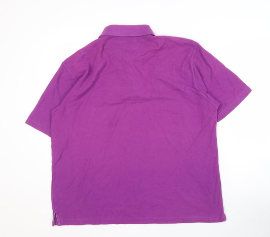 Greenwoods Men's Purple XL Cotton Polo Shirt