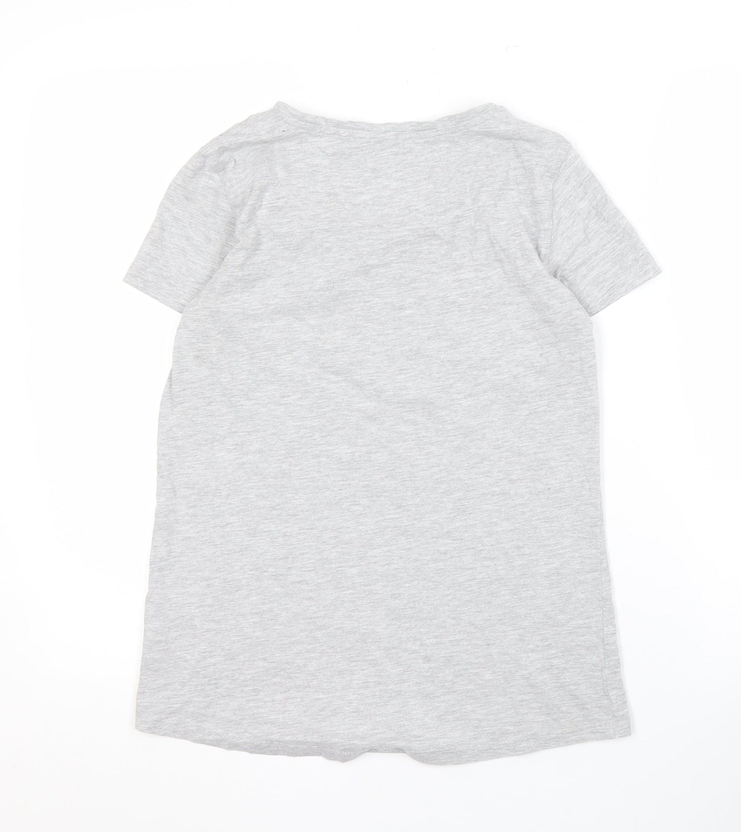 Womens UK Size 8 Principles Grey Basic T-Shirt
