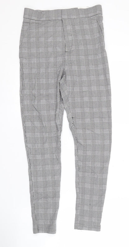Womens UK Size M Zara Regular Fit Casual Workwear Grey Trousers