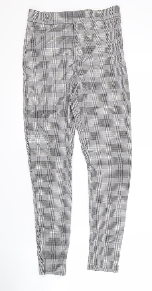Womens UK Size M Zara Regular Fit Casual Workwear Grey Trousers