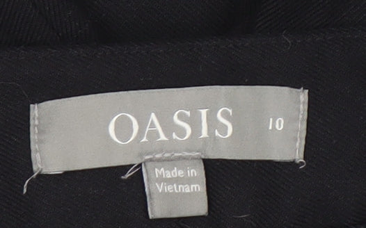 Womens UK Size 10 Oasis Slim Fit Business Casual Black Trousers