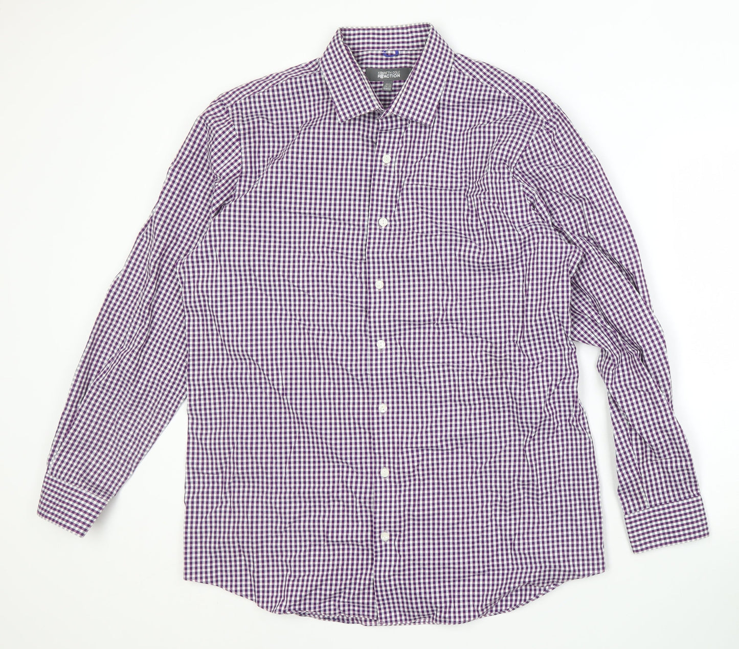 Kenneth Cole Reaction Men's Purple Check Slim Shirt