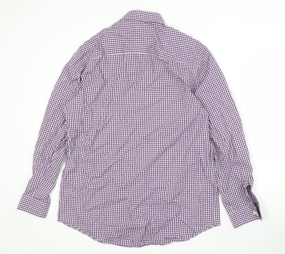 Kenneth Cole Reaction Men's Purple Check Slim Shirt