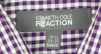 Kenneth Cole Reaction Men's Purple Check Slim Shirt