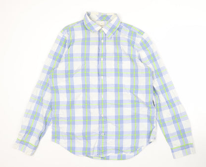 Gap Men's Multicoloured Plaid Cotton Shirt L