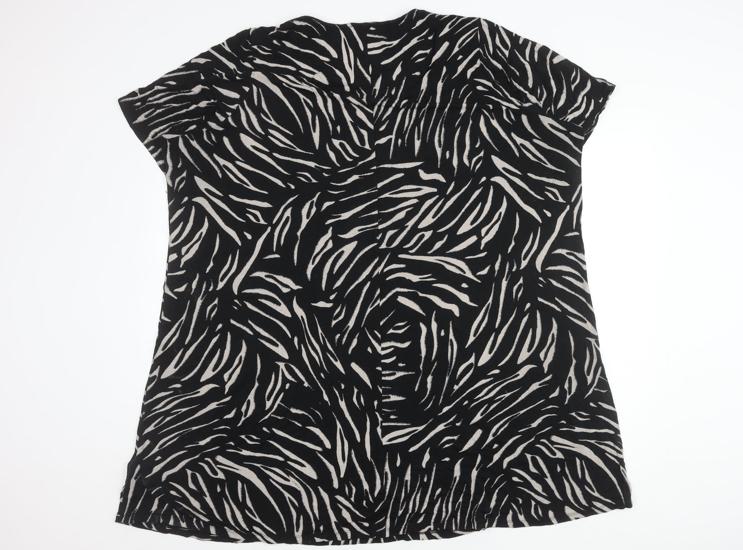 Marks and Spencer Women's Black Animal Print Dress, Size 28