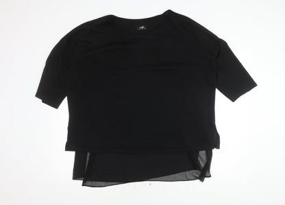 Womens UK Size XL Wallis Black Basic Blouse