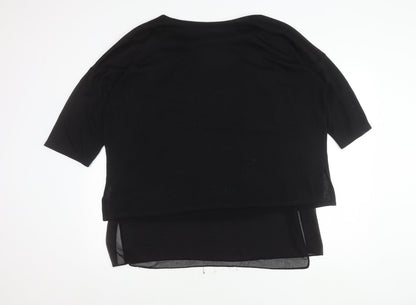 Womens UK Size XL Wallis Black Basic Blouse