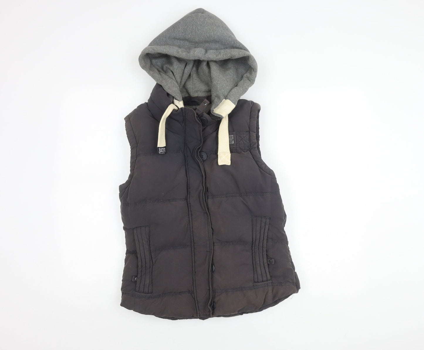 Lupeyard Women's Black Hooded Puffer Gilet L