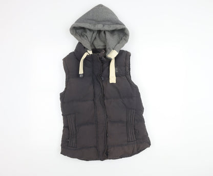 Lupeyard Women's Black Hooded Puffer Gilet L
