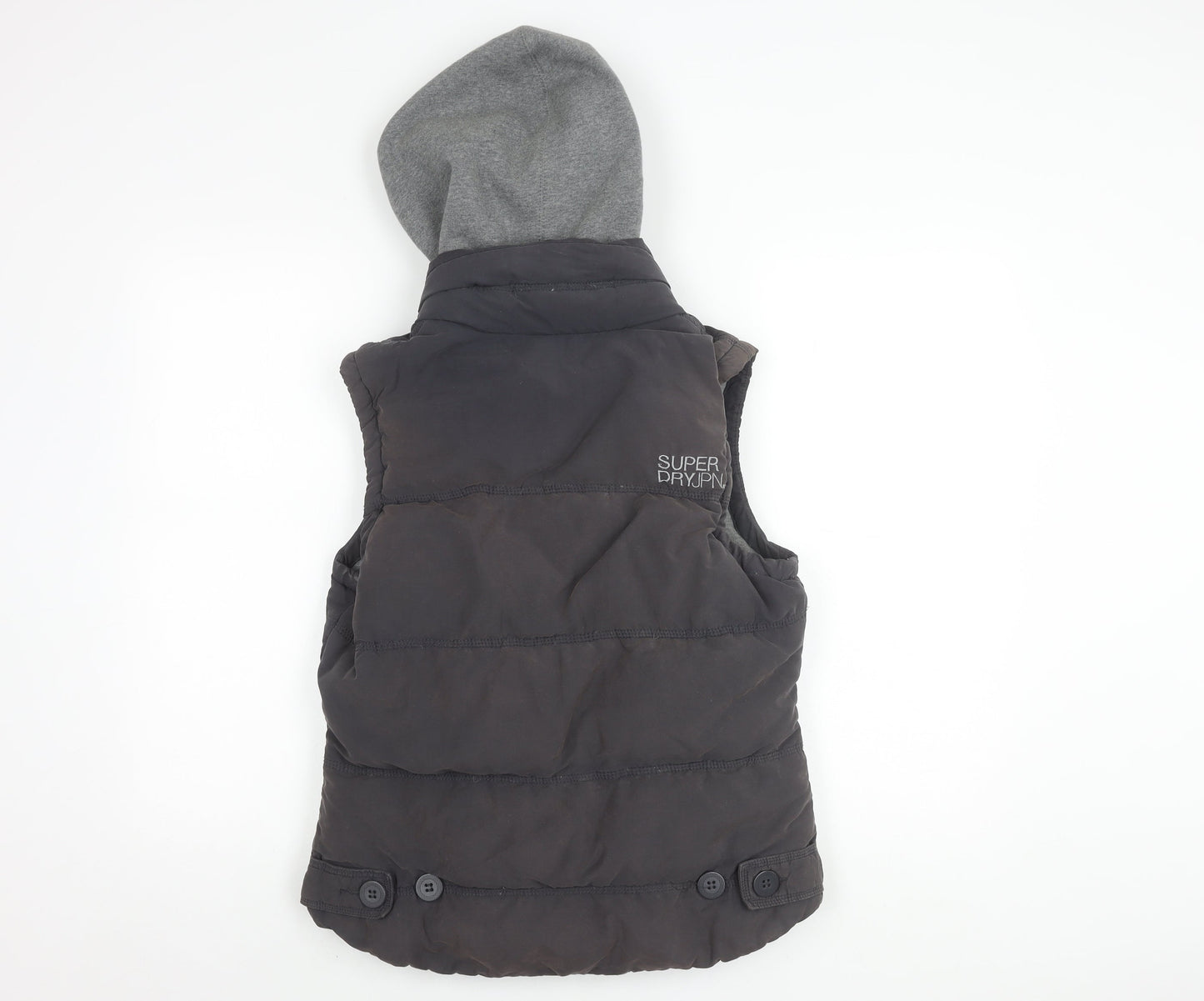 Lupeyard Women's Black Hooded Puffer Gilet L
