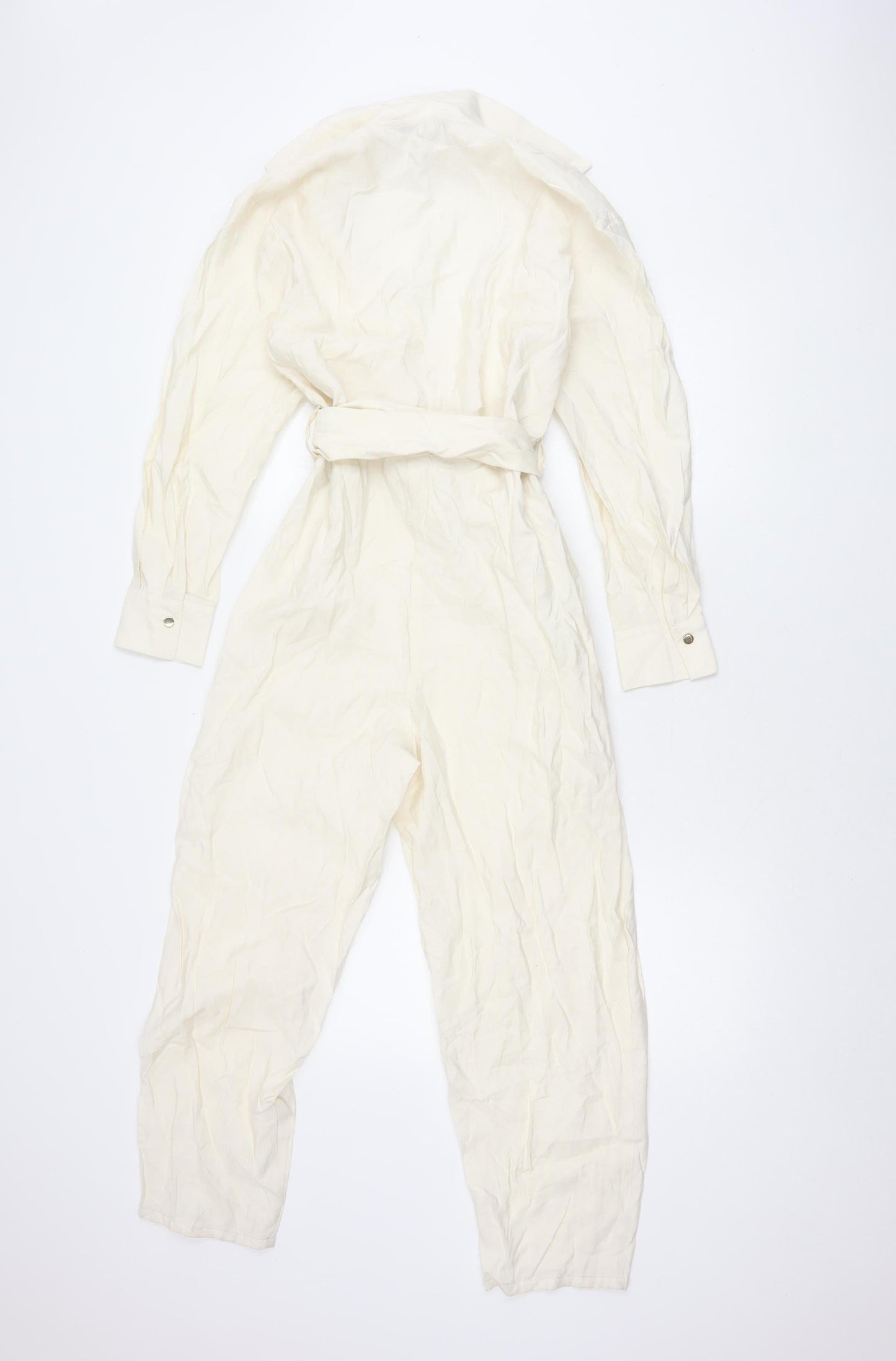 Zara Women's White Collared Jumpsuit XS